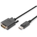 Digitus adapteris kabelis, AK-340301-020-S, 2 m, DisplayPort - vīrie&scaron;u, DVI-D - vīrie&scaron;u, divkār&scaron;i aizsargāts