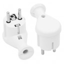 Leņķa kontakts 10gab, balts, 16A, IP20, AW24807, AWTOOLS