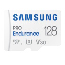 microSDXC memory card 128 GB UHS I U3 V30 up to 100 MB s read and 40 MB s write with SD adapter PRO Endurance MB-MJ128KA/EU White Samsung