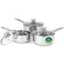 Russell Hobbs Katlu komplekts BW06571EU7, 16/18/20cm, sudraba, nerūsējo&scaron;ais tērauds, ar vāku, trauku mazgājamā ma&scaron;īnā mazgājams