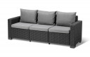 Trivietė sodo sofa „California 3 Seater“ sofa ruda