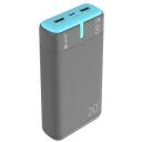 Tracer EnerGen 20000 mAh TRABAT47517, 20 000 mAh, 2xUSB-A, 1xUSB-C, 5V/2.4A, PD 20W, QC 3.0, vairāku ierīču uzlāde