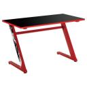 White Shark Datorspēļu galds GD-ZZ-RED, 1380mm x 675mm x 25mm, MDF, tērauds, melna un sarkana, 50kg