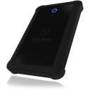 Raidsonic ICY BOX SDD cietā diska korpuss IB-233U3-B, SATA 6Gb/s, USB 3.0, 1x2.5" HDD/SSD, silikona aizsargapvalks