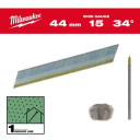 APDARES NAGLAS, 15G, 34&deg;, D GALVIŅA, 15G / 34&deg; / 44 MM / G / SC1 - 2.500 PC, 4932492576 MILWAUKEE