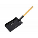 Metāla ogļu lāpsta, 14x22 cm, koka rokturis, AW23801, AWTOOLS