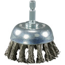 Чашечная щетка 65 мм, стальная оплетка из шестигранной щетины 1/4 дюйма D-76691 MAKITA