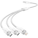 Vention USB 2.0 A 3in1 3A kaabel CTPWG, 1.5m, 3A (USB-C), 2.4A (Lightning), 2A (Micro-B), 480 Mbps