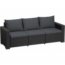 Dārza dīvāns trīsvietīgs Moorea 3 Seater Sofa pelēks, 29196778939, KETER