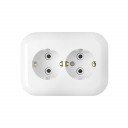 Socket HARMONY, earthed, 2p., White BYLECTRICA