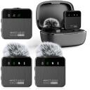 Easypix MyStudio Juhtmevaba Mikrofon Duo 62022, 2 kanalit, 2,4 GHz, 150 m, 100 dB SPL, 48KHz/16bit, USB-C
