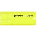 Goodram Pendrive UME2 32GB USB 2.0 UME2-0320Y0R11, 32GB, 20MB/s, 5MB/s, geltona, perforacija