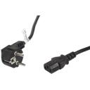 Lanberg Toitekaabel CEE 7/7 kuni IEC 320 C13 CA-C13C-11CC-0050-BK, 5 m, 10 A, must, VDE