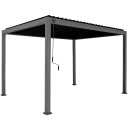 Varikatus MIRADOR-111 3x4m, must-pruun puidust v&auml;limus 19485 HOME4YOU