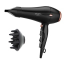 Matu fēns ar 2000 W jaudu 3 temperatūras režīmiem jonu funkciju un difuzora uzgali melns AD2244 Adler