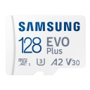 microSDXC memory card 128 GB UHS I U3 V30 A2 up to 160 MB s read + SD adapter EVO Plus 128 GB White MB-MC128SA/EU Samsung