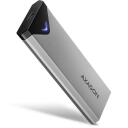 Axagon SDD cietā diska korpuss EEM2-UG2 10Gbps, M.2, Sudrabs, USB-C kabelis 20 cm, 3 siltuma vadītājspadomi