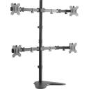 Logilink Četru monitoru galda stiprinājums BP0046, 13-32", 8 kg, VESA 75x75, 100x100, melns