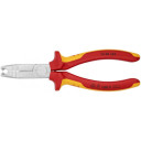 Izolētas noņem&scaron;anas knaibles, Knipex, 13 46 165 SB, 165 mm, VDE testētas, hromētas, ar daudzkomponentu rokturiem, piemērotas 1.5 un 2.5 mm&sup2; vadiem.