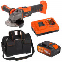 Akumulatora leņķa slīpma&scaron;īna 40V, 1x2.5Ah, 125mm POWDP351701 POWERPLUS DP