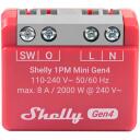 Shelly 1PM Mini Gen4 Valdiklis Zigbee/Matter, 110-240 V AC, 8 A, 20, 20, 30-70% RH, -20&deg;C iki 40&deg;C