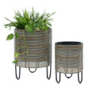 Puķu pods WICKER D36xH48cm, bēšs-pelēks 38206