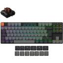 Keychron Klaviatūra K1X-A3, 80%, 87 klavi&scaron;ai, Bluetooth 5.2, USB, mechaninė, LED ap&scaron;vietimas, pilka