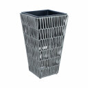 Puķu pods WICKER 28x28xH50cm, pelēks 35116