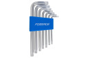L formos TORX raktų rinkinys 7 vnt, FORSAGE, F-5071T, T10H - T40H, chromuotas plienas, patogus laikiklis