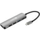 Sandberg Dokstacija 136-32, 1xHDMI, 1xUSB 3.0, 2xUSB 2.0, 1xUSB-C, PD 100W, alumīnija korpuss