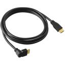 Sbox HDMI kabelis HDMI-90-15/R, 1,5m, 4K x 2K, 30 kadri/s, 10,2 Gbit/s, 24K apzeltīti spraudņi, Ethernet, ARC, CEC