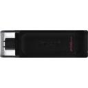 Kingston DataTraveler 70 DT70/256GB, 256 GB, USB Type-C, USB 3.2 Gen 1, iki 200 MB/s, atsparus vandeniui dizainas