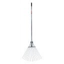 Regulējams tērauda lapu grābeklis 115-151 cm, 15 stieples zobi, 55 cm darba platums, AW00092, AWTOOLS