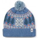 Cepure Fairisle Snowflake Beanie, Blue Horizon Heather, 0196246009157 SMARTWOOL