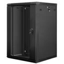 Lanberg Rack kapp 19" seinakinnitus WF01-6618-10B, 18U, 600x600, must, 180&deg; avamine