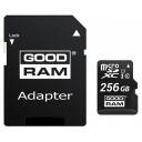 Goodram m&auml;lukaart microSD M1AA-2560R12, 256GB, UHS-I, 100MB/s, 10MB/s, SD adapter, must, l&ouml;&ouml;gikindel, veekindel