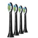 Philips Dantų &scaron;epetėlių galvutės HX6064/88 4 vnt., Juoda, Vidutiniai &scaron;eriai, 62000 vibracijų/min, 3 mėnesiai keitimui