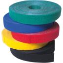 Logilink KAB0053 Kabeļu siksna, Velcro lente, 4 m, zila, 4 m, 1.6 cm, divpusēja āķa un cilpas lente, spēcīga saķere