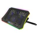 Esperanza GALERNE klēpjdatora dzesētājs EGC109, 48.3 cm, 2100 apgr./min, 6 ventilatori, 2 USB 2.0 pieslēgvietas, LCD displejs