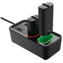 Subsonic Kahekordne Laadija ja Keskus SA5704-SX, 2x1200mAh, 10h, laadimisaeg 5h, 2xUSB 2.0, &uuml;hilduv Xbox Series X/S, Xbox One