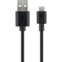Goobay Micro USB uzlādes un sinhronizācijas kabelis 46800, 1 m, USB 2.0 vīrietis (A tips), USB 2.0 micro vīrietis (B tips), melns