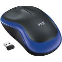 Logitech USB optinė pelė M185/MĖLYNA 910-002239, 1000DPI, 3 mygtukai, 10m belaidžio ry&scaron;io diapazonas, AA baterija, ergonomi&scaron;ka