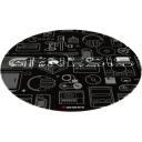 Genesis Aizsargājo&scaron;s Grīdas Paklājs Tellur 300 Apaļais, 100cm, Poliesters, Antislip, Spēļu izmanto&scaron;anai