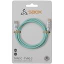 Sbox USB kabelis TYPEC-1-G, 1m, 480 Mbps, pīts kabelis, zaļa