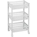 Nhg Iseseisev vannitoa riiul 3126811, 290mm, 394mm, 680mm, plastmass, valge v&auml;rv