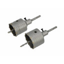 SDS-PLUS TCT kodurīku komplekts 65-80x100mm, 2 gab., izturīgs sakausējums, AW43435, AWTOOLS