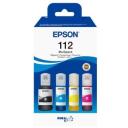 Epson 112 EcoTank 4 v&auml;rvi multipakk C13T06C64A, 4 pudelit, must, ts&uuml;aan, kollane, fuksia, Epson DURABrite ET tint