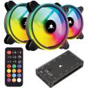White Shark Dzesētājs NEBULA-2-B, 120x120x25mm, RGB, 12V, 2000mW, 25dB, 31CFM, Hidrauliskais, 1100&plusmn;10%, 5-12V, 270-720&plusmn;10mA