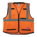 PREMIUM KLASES ATSTAROJO&Scaron;Ā VESTE, PREMIUM HIGH-VISIBILITY VEST ORANGE - S/M, 4932471898 MILWAUKEE