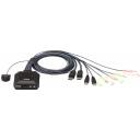 Aten lauakommutator CS22DP-AT, 2 x KVM / audio / USB, kaugjuhtimispult